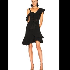 Proenza Schouler One Shoulder Short Ruffle Dress